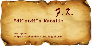 Füstös Katalin névjegykártya